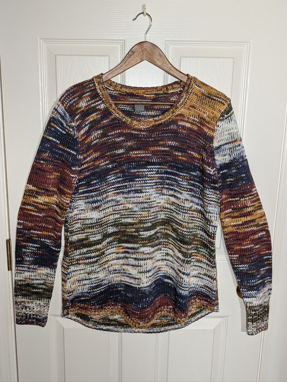 NATURAL REFLECTIONS Multicolor Striped Crewneck Sweater - Women's